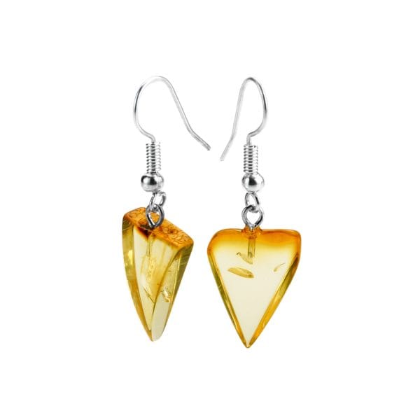 Gintariniai auskarai "Egipto piramidės"