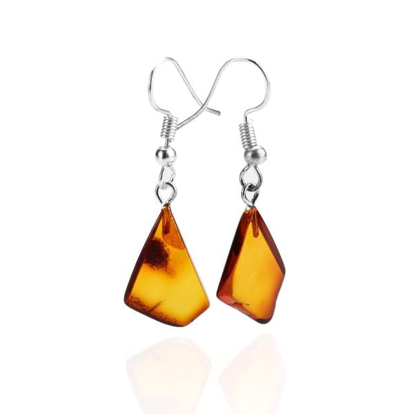 Gintariniai auskarai "Egipto piramidės"