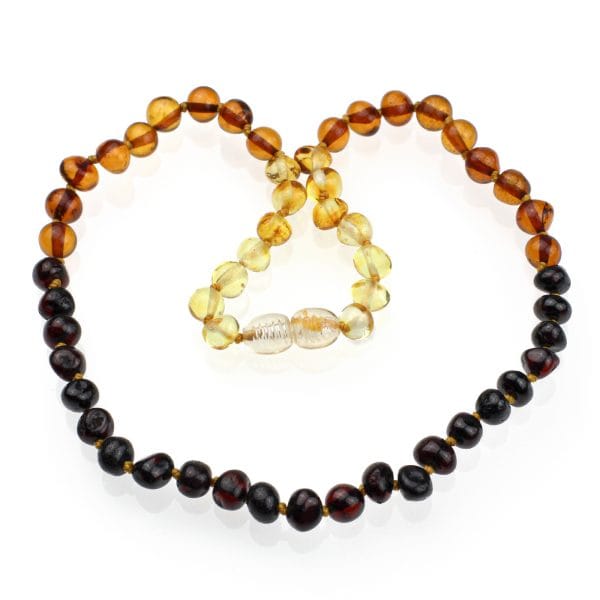 Vaikiški gintariniai karoliai "Vaivorykštė"