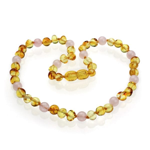 Vaikiški gintariniai karoliai