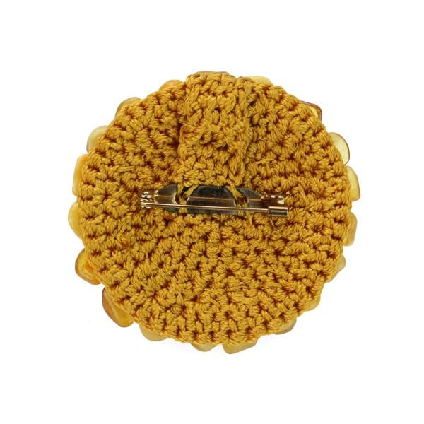 "Gintarinė gėlė" segė - pakabukas.