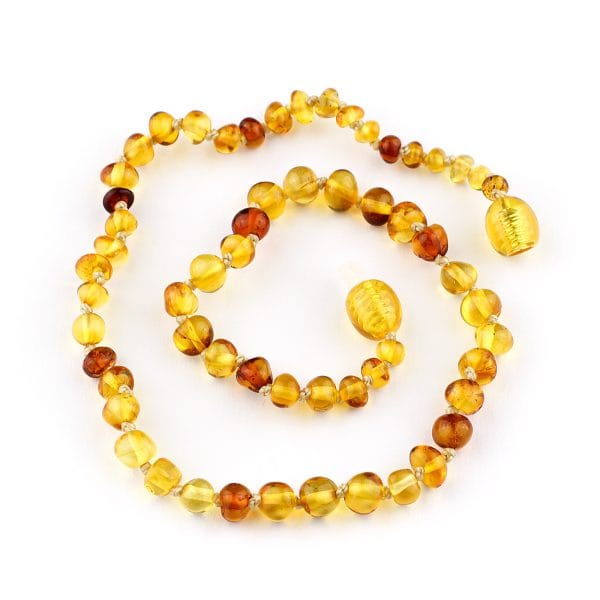 Vaikiški gintariniai karoliai