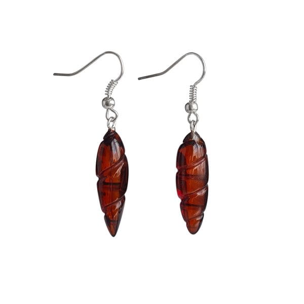 Gintariniai auskarai "Kriauklė"