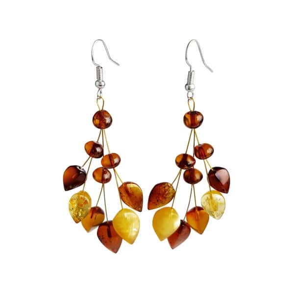 Gintariniai auskarai "Ašarėlės"