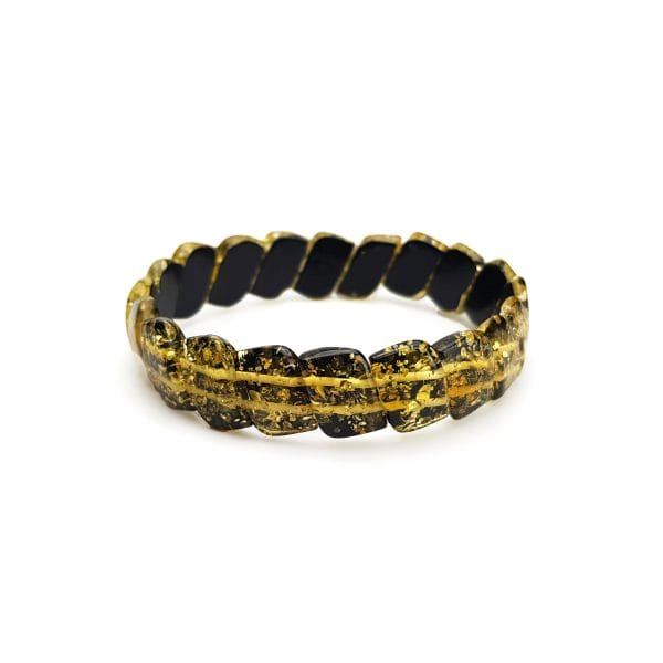 Baltijos gintaro apyrankė "Figūra žalia"