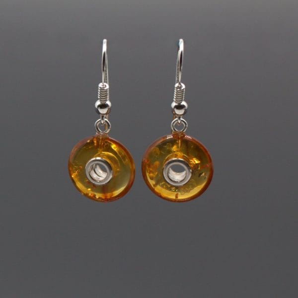 Auskarai su žėručiais "Donutai"