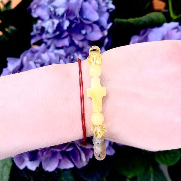 🌱💚Mėtinė Gintaro Apyrankė 