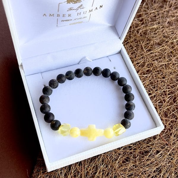 Žemės Gintaro Apyrankė "Gladiatorius"🌿🤎