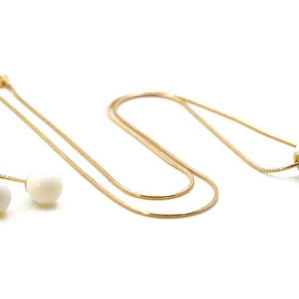 Balto perveriamo pakabuko ir auskarų komplektas 