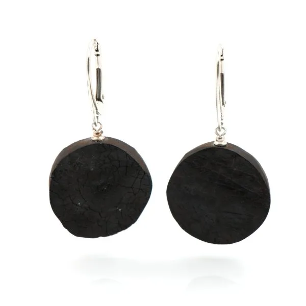 Tamsūs auskarai "Mėnulio krateriai"