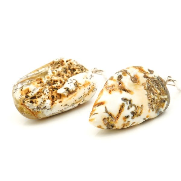 Auskarai “Baltoji plunksna”